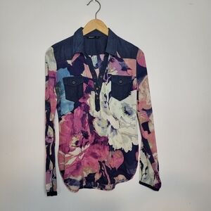 Desigual Floral Print Blouse Size XS